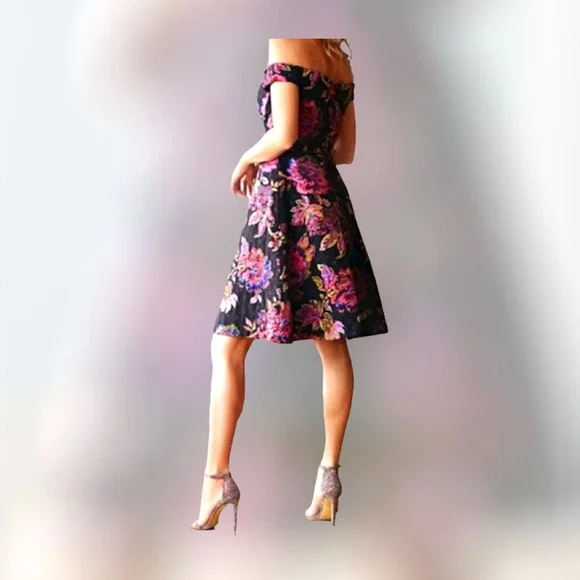 fitted lace wedding dress Amazon.com: Adrianna Papell Women's Floral Jacquard High Low Dress